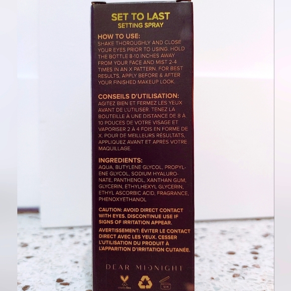 Dear Midnight Atelier Beauty Set to Last Makeup Setting Spray Full Size - Picture 4 of 4